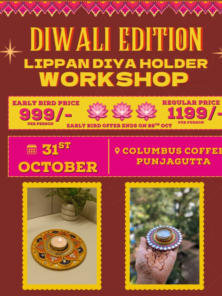 DIYA HOLDER MAKING experience poster