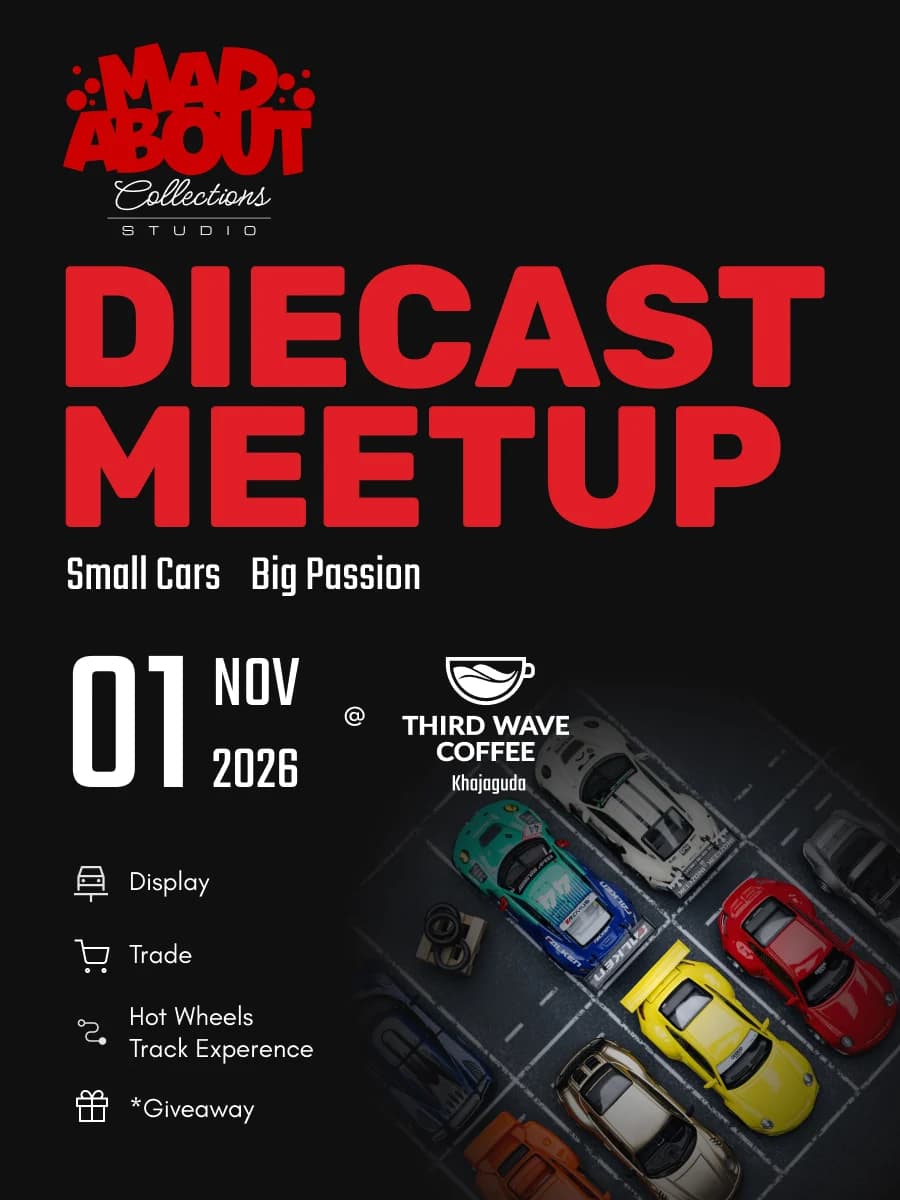 DIECAST MEETUP by MAD about Collections Studio experience poster