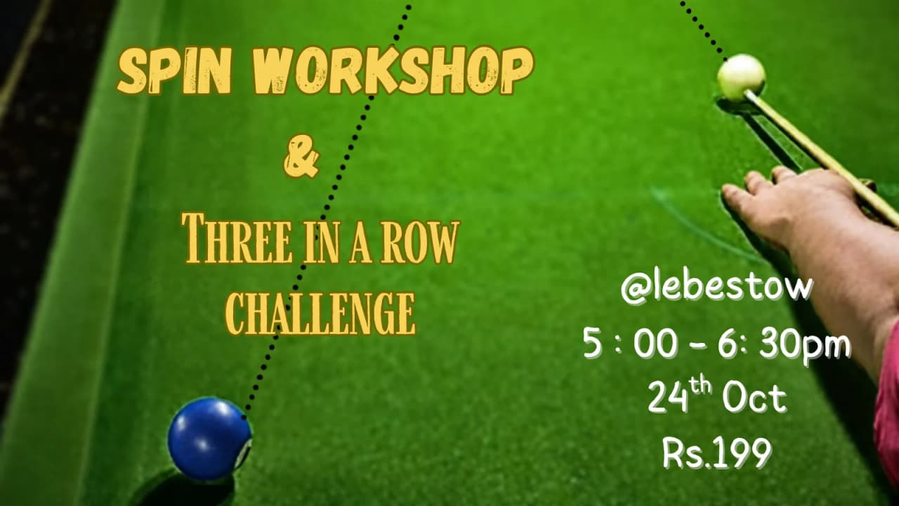 Spin (Side and Bottom) Workshop and three in a row challenge experience poster