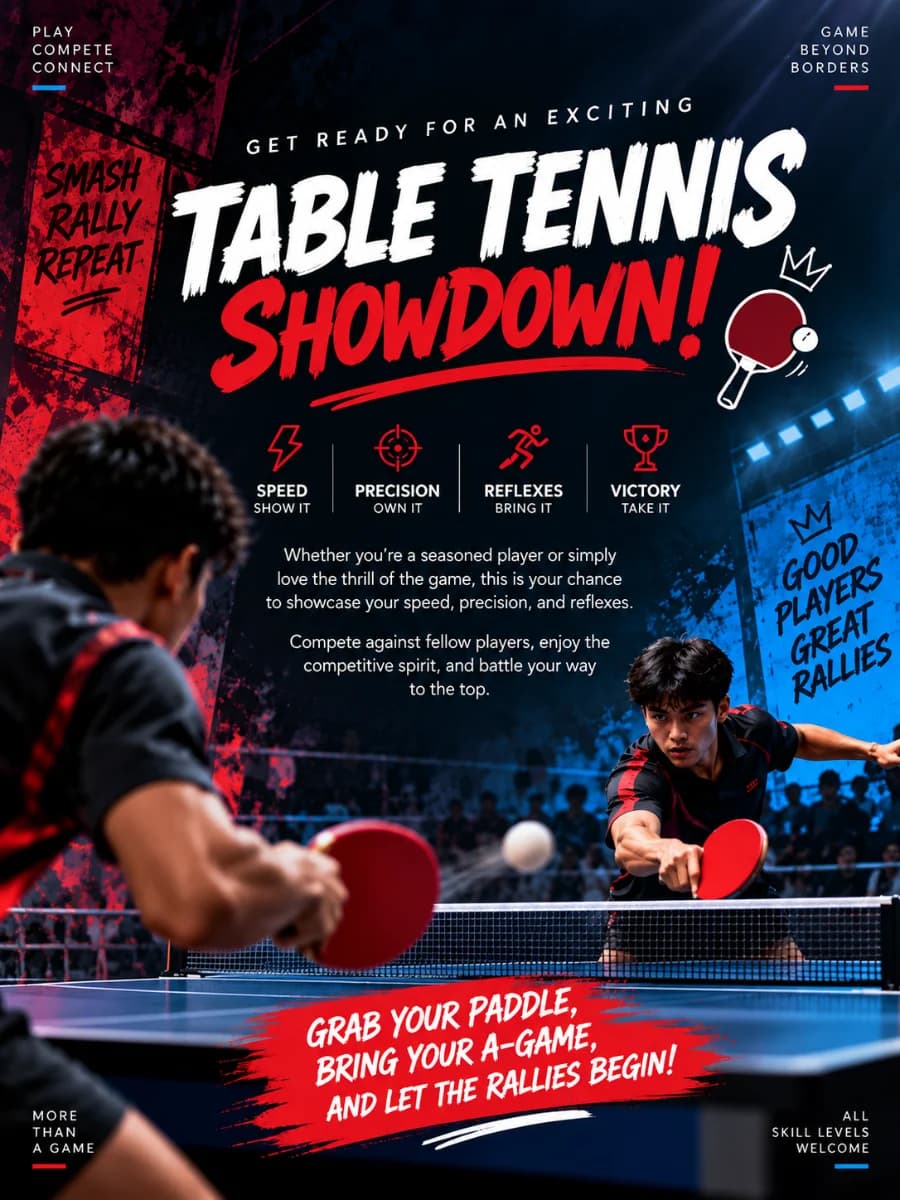 Table Tennis experience poster
