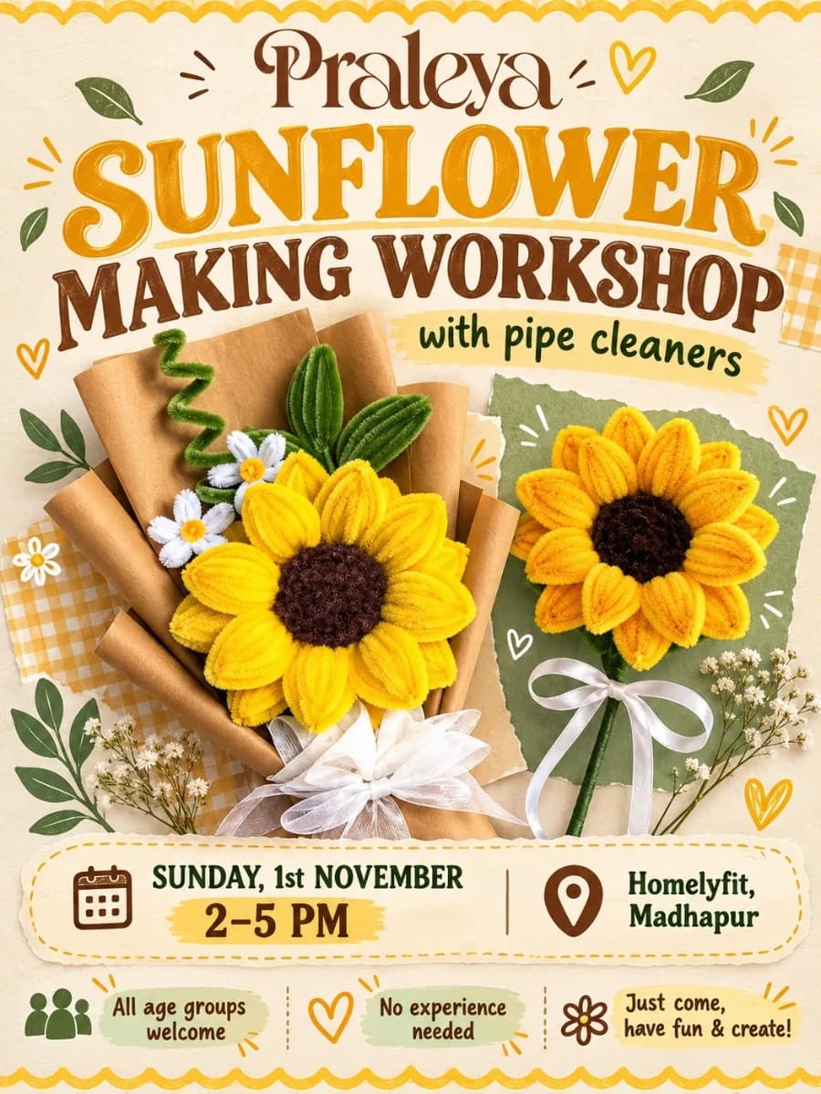 Sunflower Making Workshop experience poster