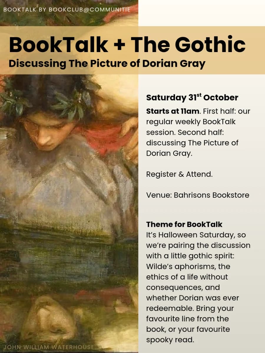 BookTalk + The Gothic experience poster