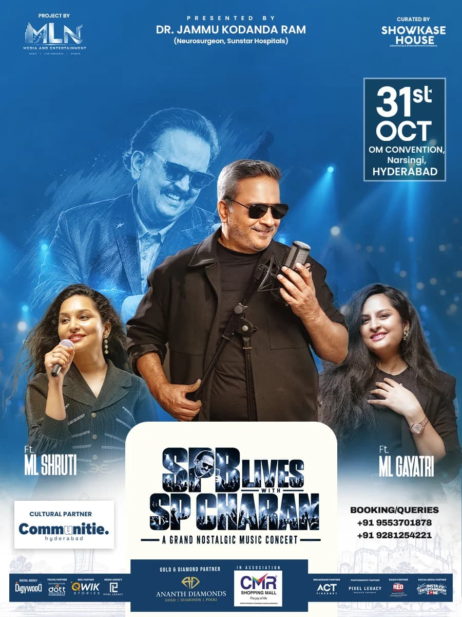 SPB LIVES WITH SP CHARAN LIVE CONCERT experience poster