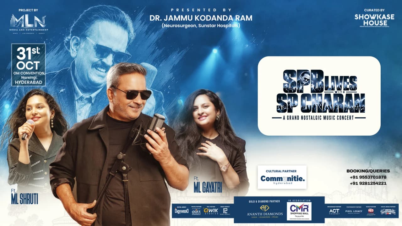 SPB LIVES WITH SP CHARAN LIVE CONCERT experience poster