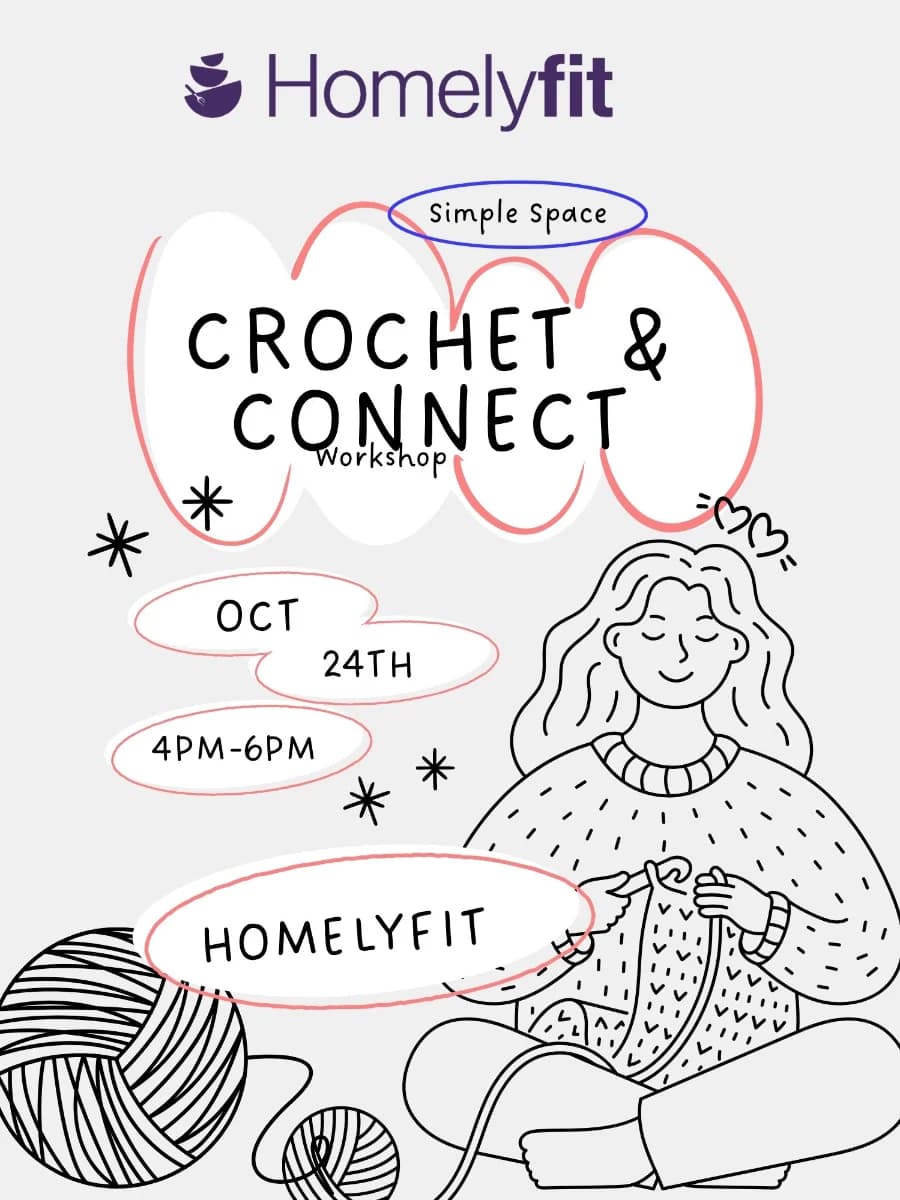 Crochet & Connect experience poster