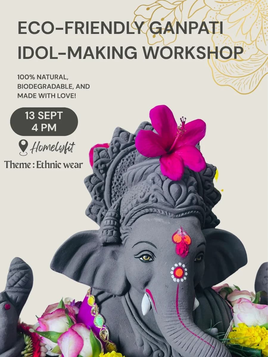 Eco-Friendly Ganpati Idol-Making Workshop – Create with Love, Celebrate with Nature! experience poster