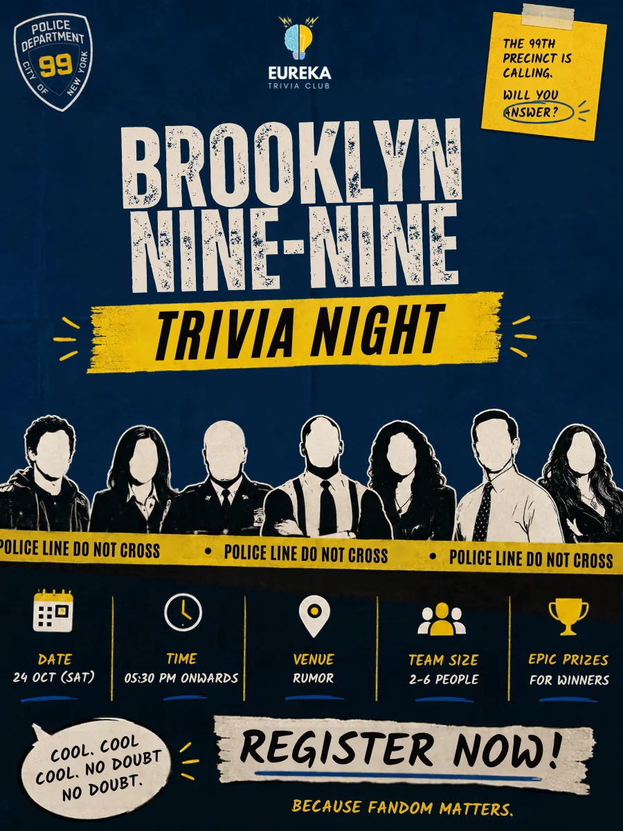 Brooklyn Nine-Nine Trivia Night experience poster