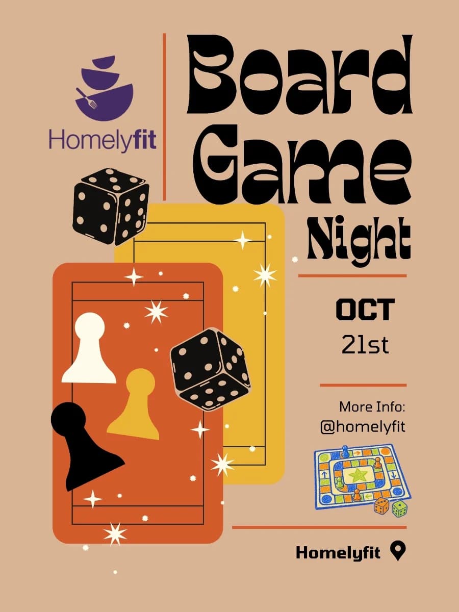 BOARDGAMING NIGHT experience poster
