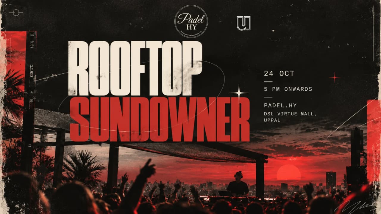 Padelhy Rooftop Sundowner experience poster
