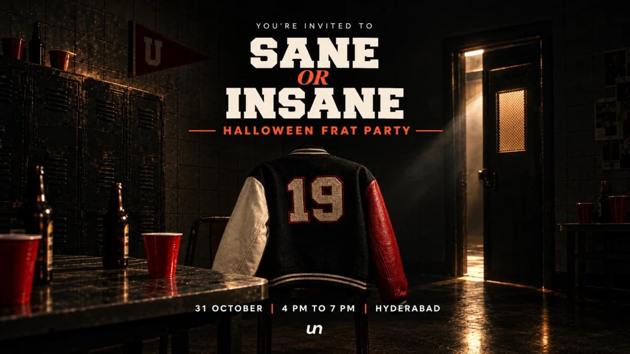 Sane Or Insane - Halloween-Frat-Party experience poster