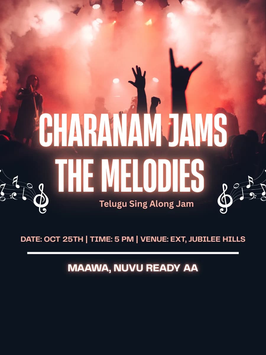 Charanam Jams - The Melodies experience poster