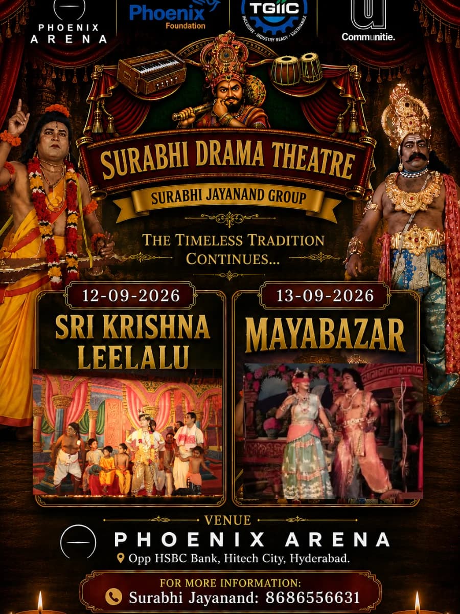 Surabhi Drama Theatre's Sri Krishna Leelalu & Mayabazar experience poster