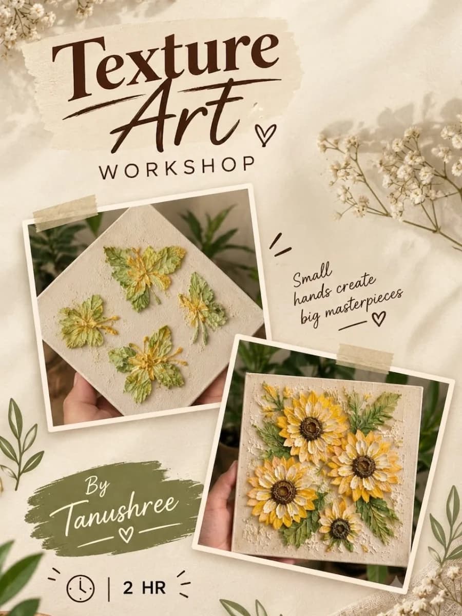 Texture Art Workshop experience poster
