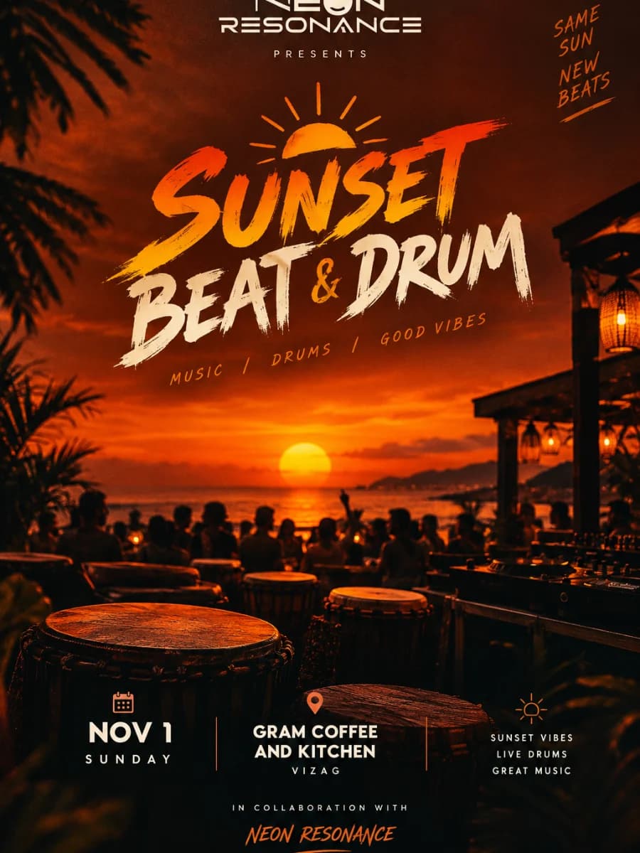 Sunday Beats & Drums experience poster